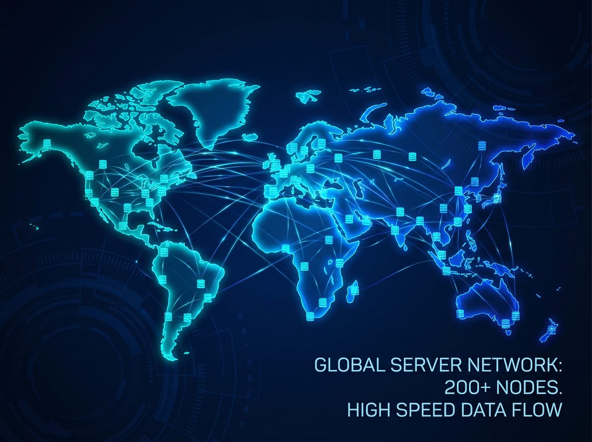 加速器9i全球服务器节点分布图